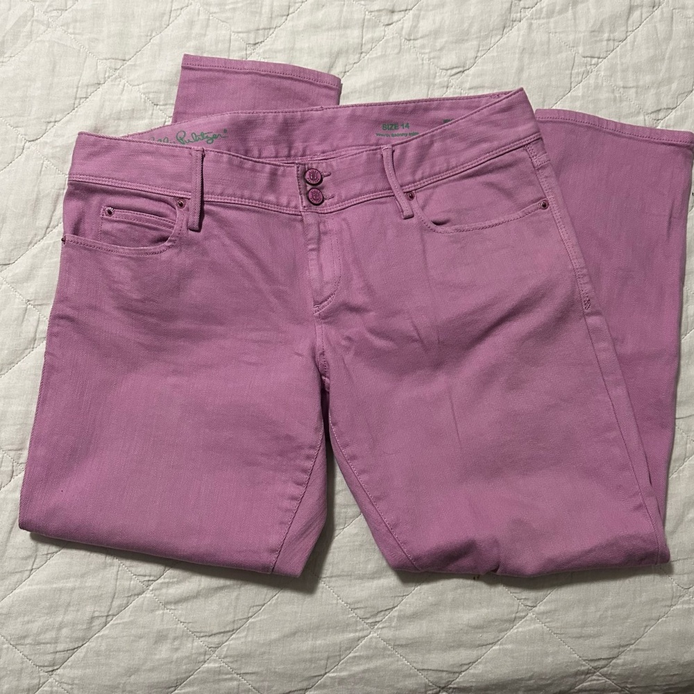 Lilly Pulitzer Worth Skinny Mini Jeans in Mauve 14